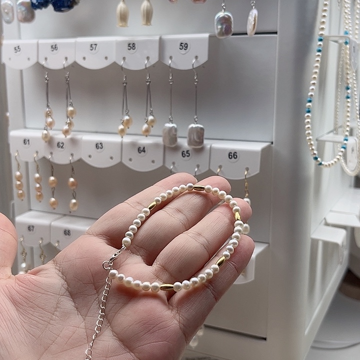 淡水珍珠手绳银S925镶嵌