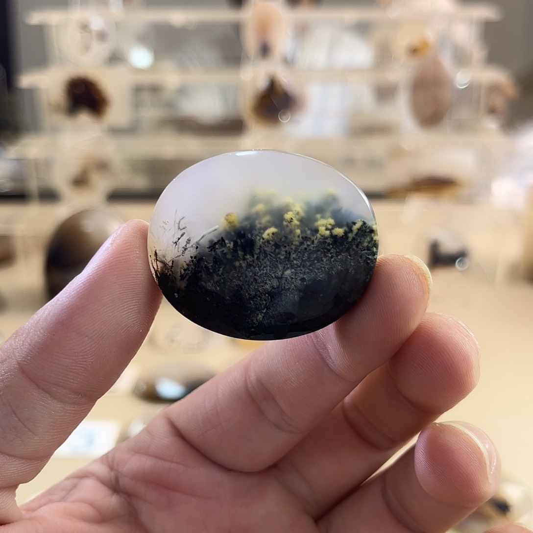 玛瑙/玉髓吊坠(不含链)足银镀金镶嵌