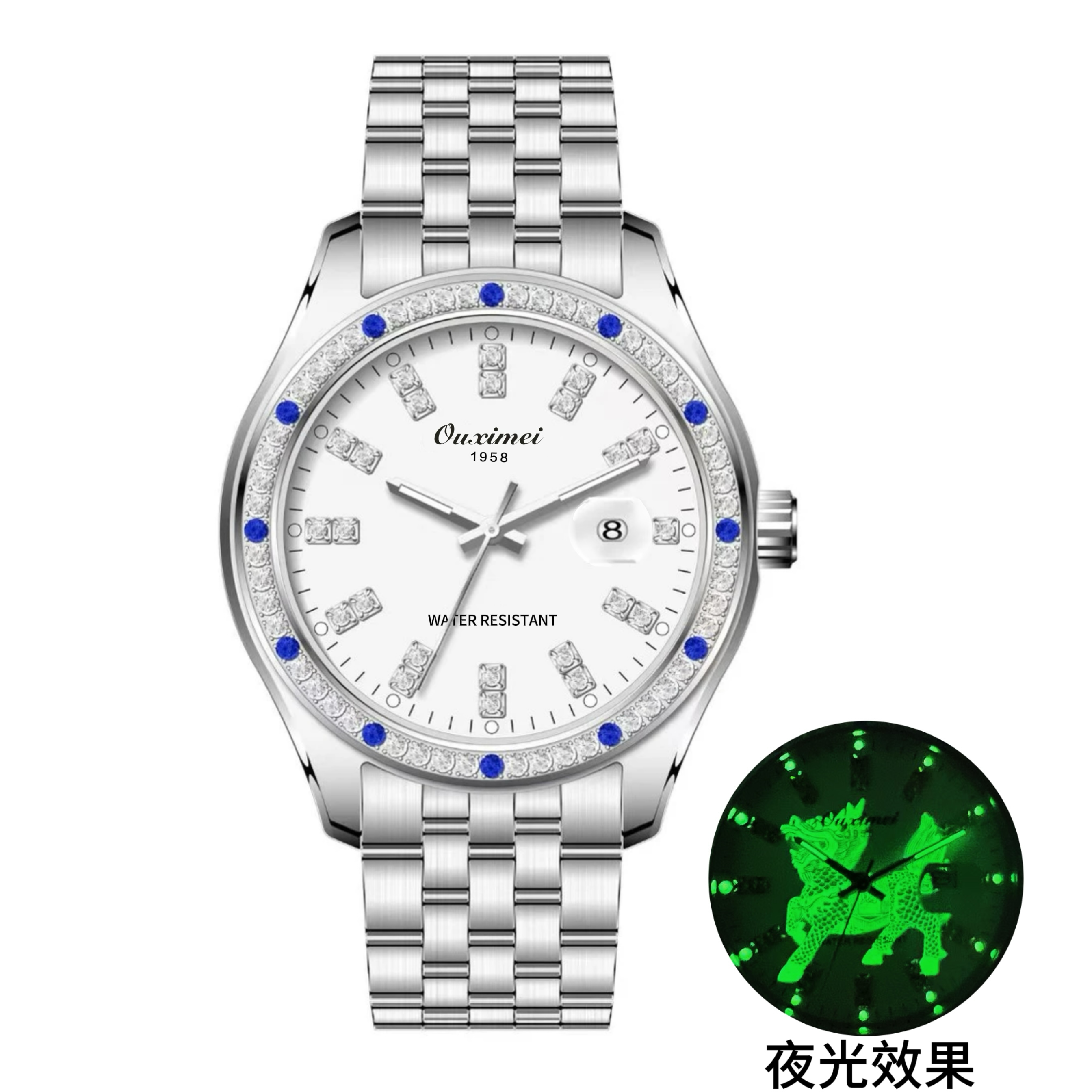 T经典时尚梅花麒麟系列夜光全自动男士腕表