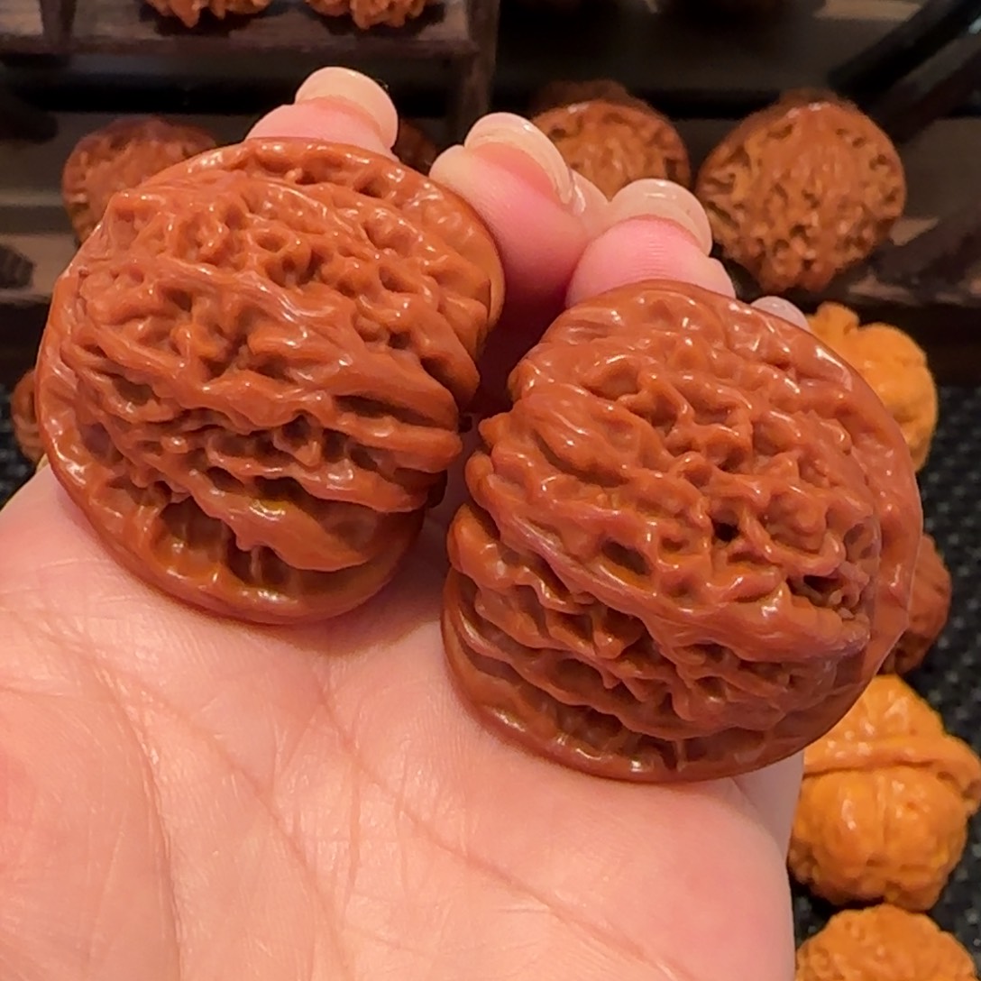 桃核把件四座楼37精品1623