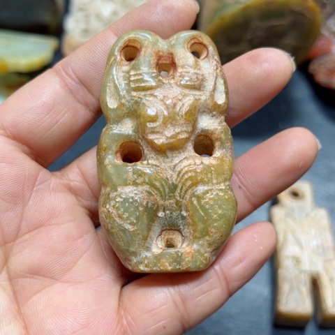 吊坠白玉菩提把件