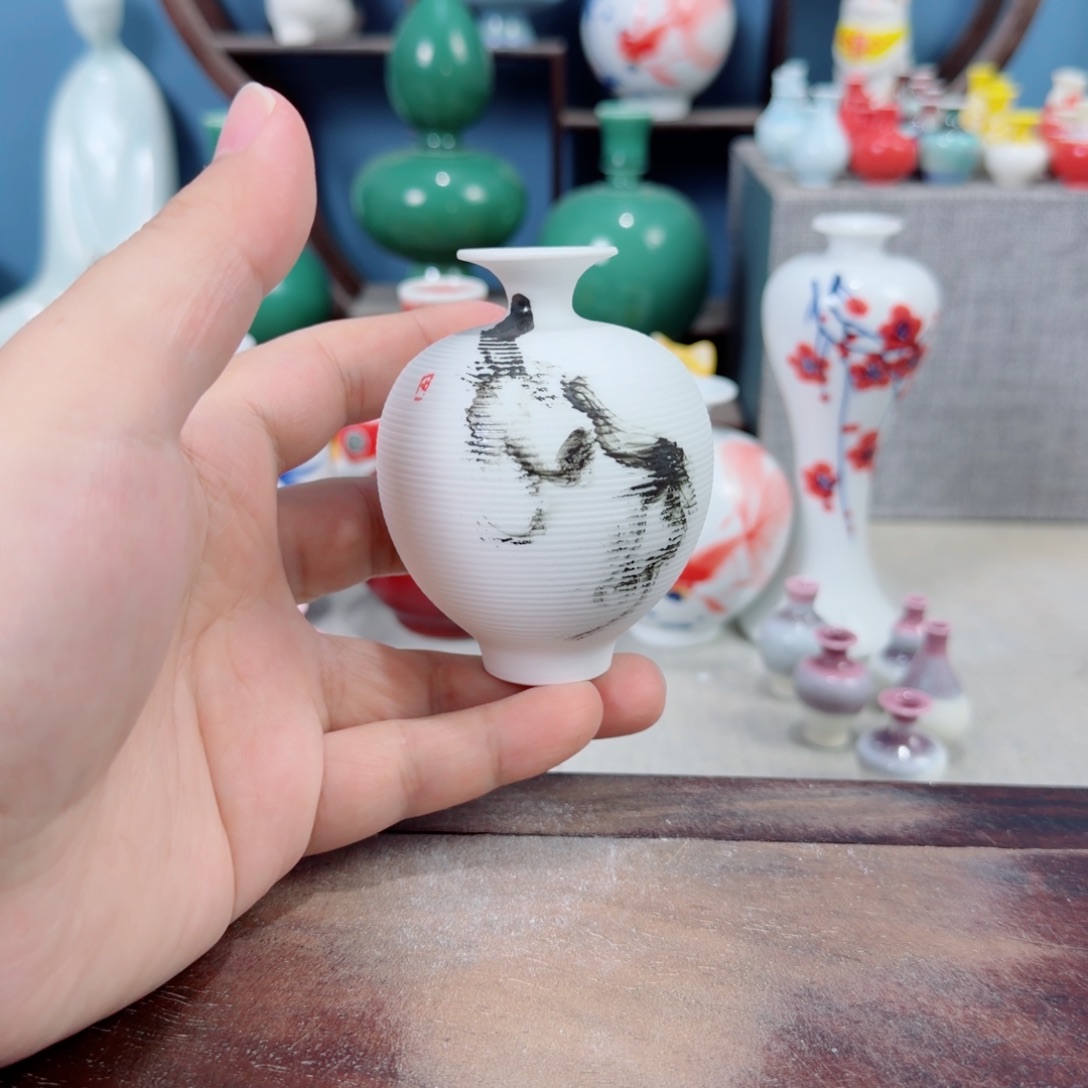 陶瓷手工小花器摆件