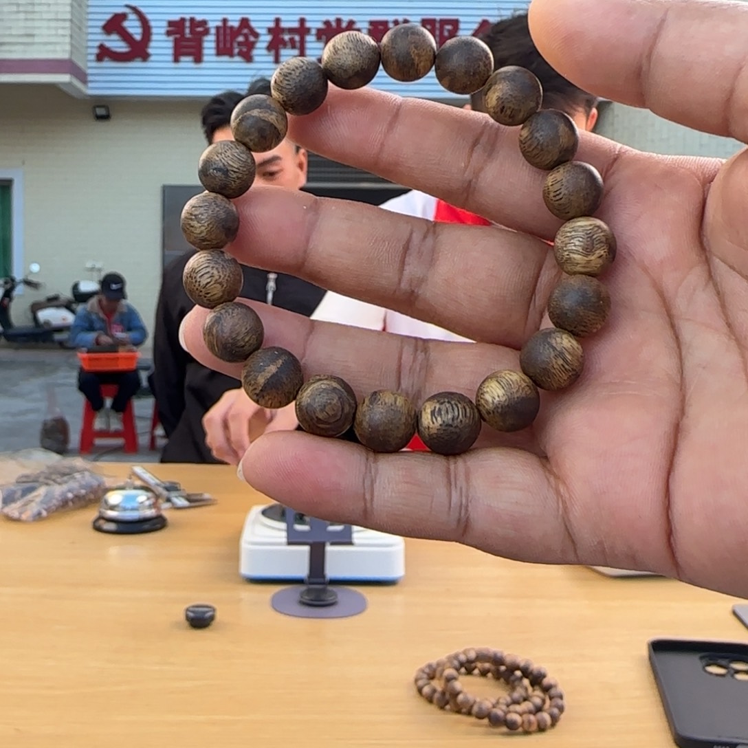 沉香手串棋楠虎斑圆珠10mm单圈7克多样性发一SJ-10Y7-A1229