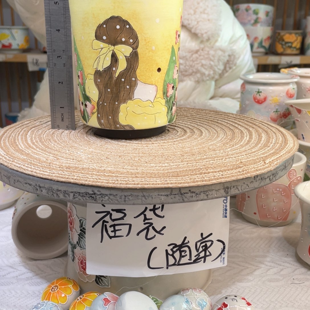 手绘手工制作陶瓷口9.5高13.5