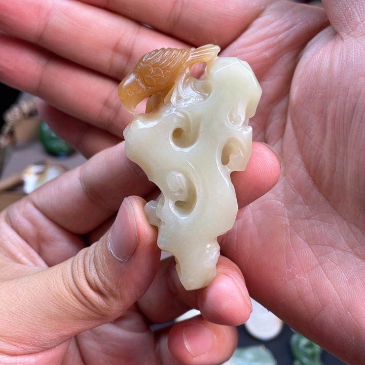 和田玉未镶嵌吊坠(不含链)