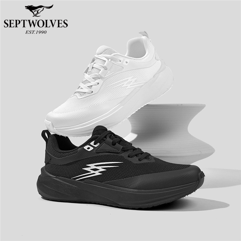 七匹狼春季男鞋易弯折功能减震男易弯折跑步鞋健步鞋男士运动鞋商品图
