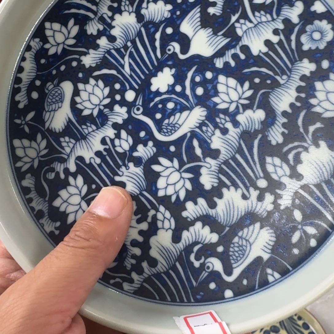 摆件青花一路连科大壶承