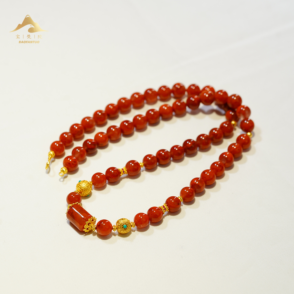 宝梵陀南红桶珠项链【扣肉推荐】1441