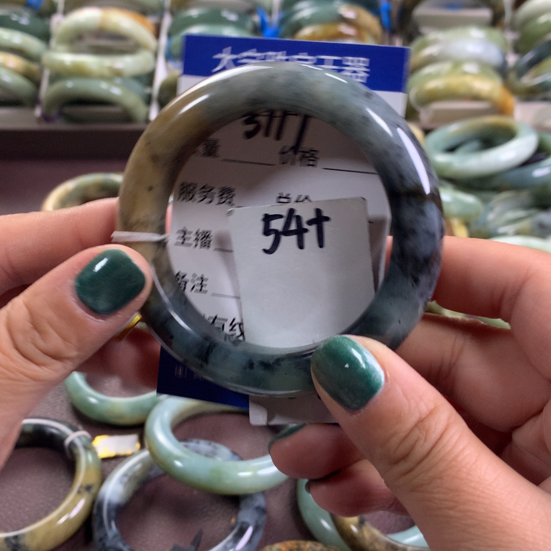 蛇纹石玉未镶嵌手镯3117