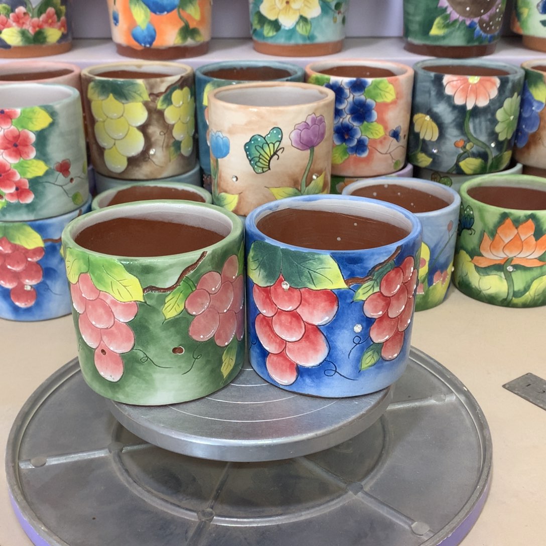 福利花盆，手绘花盆