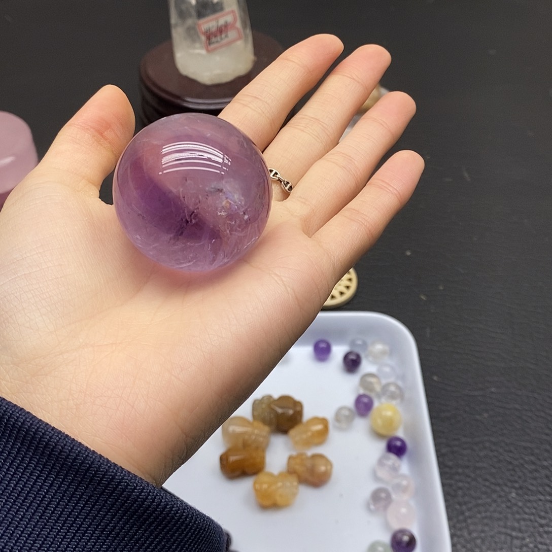 清***跳水晶珠宝半成品未镶嵌90水晶石