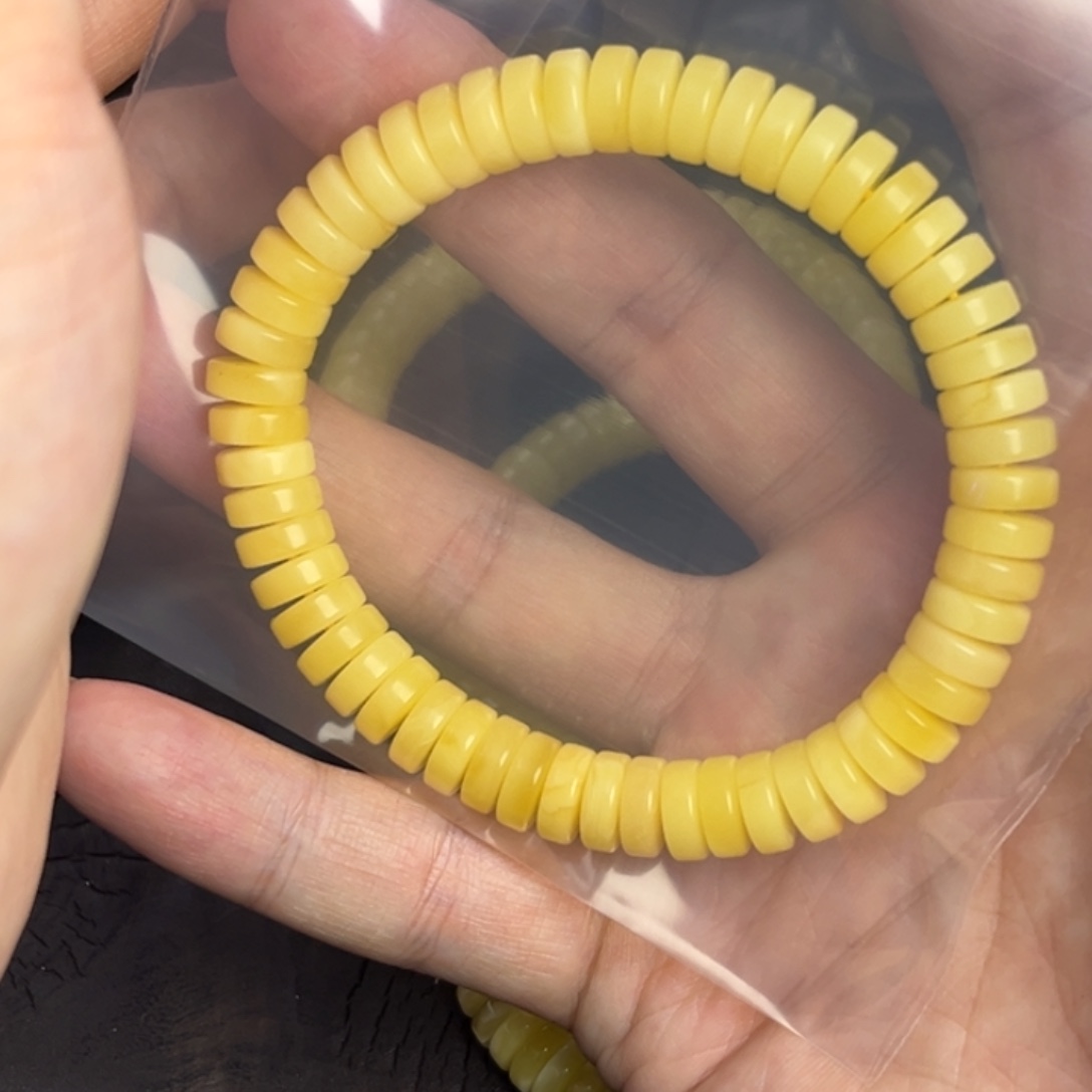 瓜***米琥珀未镶嵌裸石9mm药片007