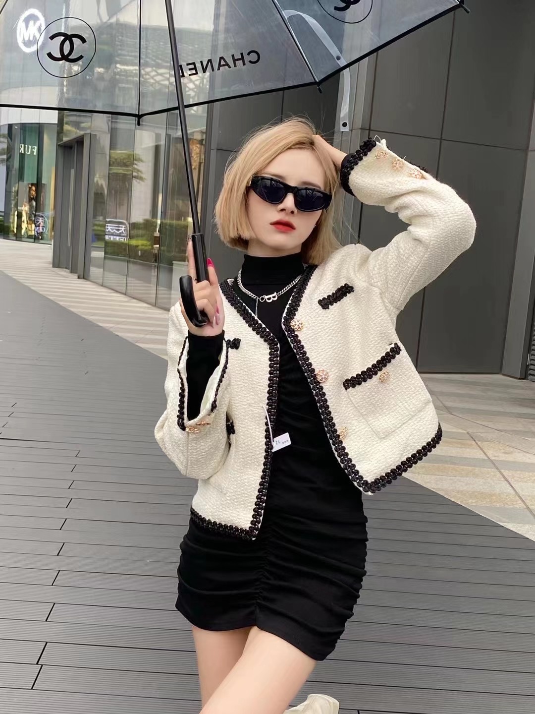 【高端定制女装】捡lou系列2025秋冬新款zhuan柜时尚休闲套装小香风