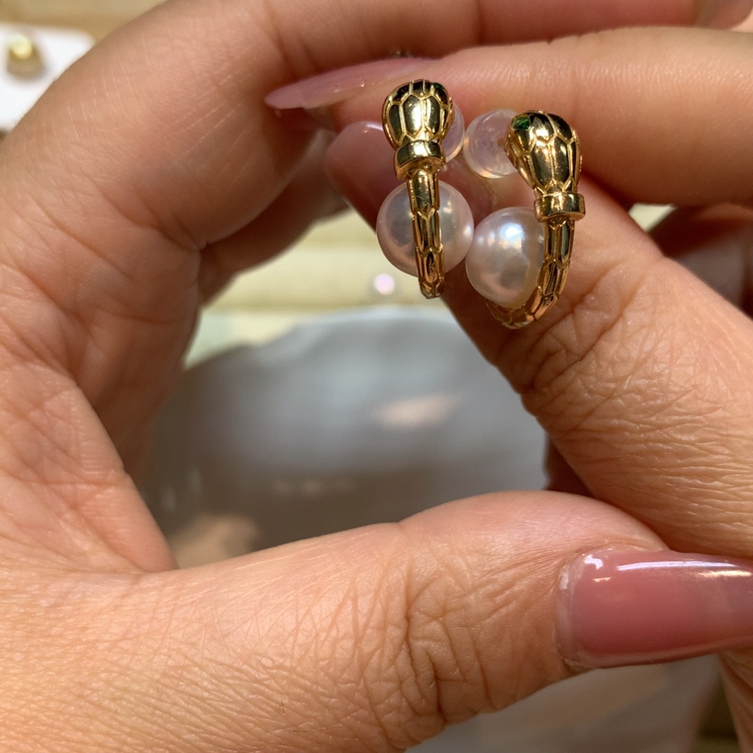 海水珍珠耳饰银S925镶嵌