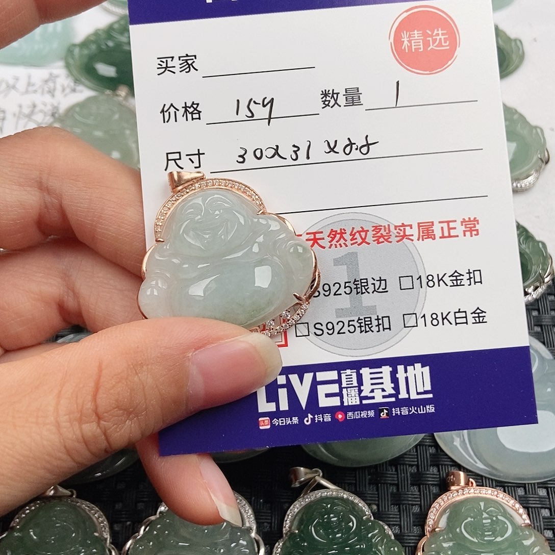 翡翠银S925镶嵌颈饰