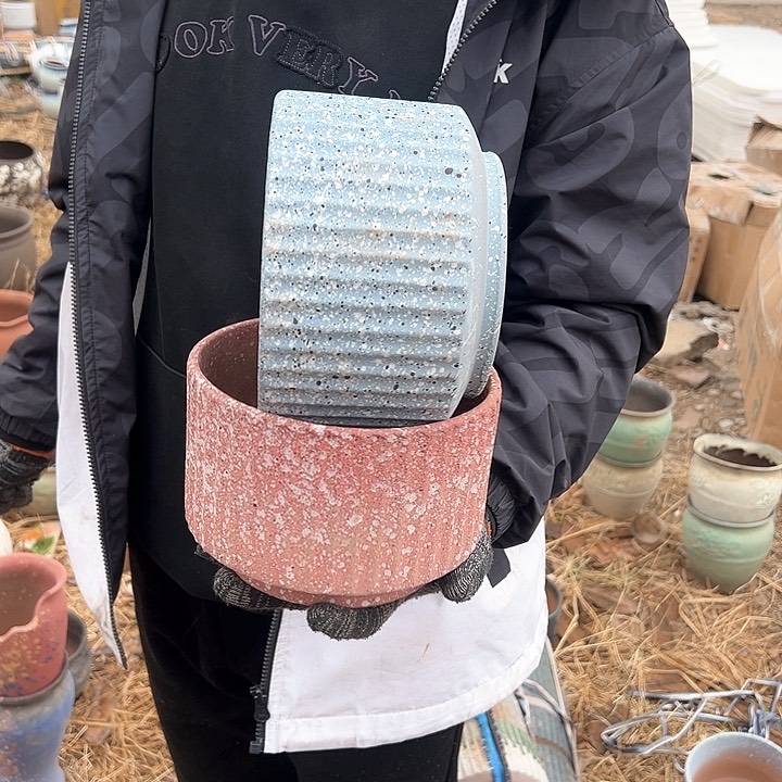 紫砂花盆高度15口18        