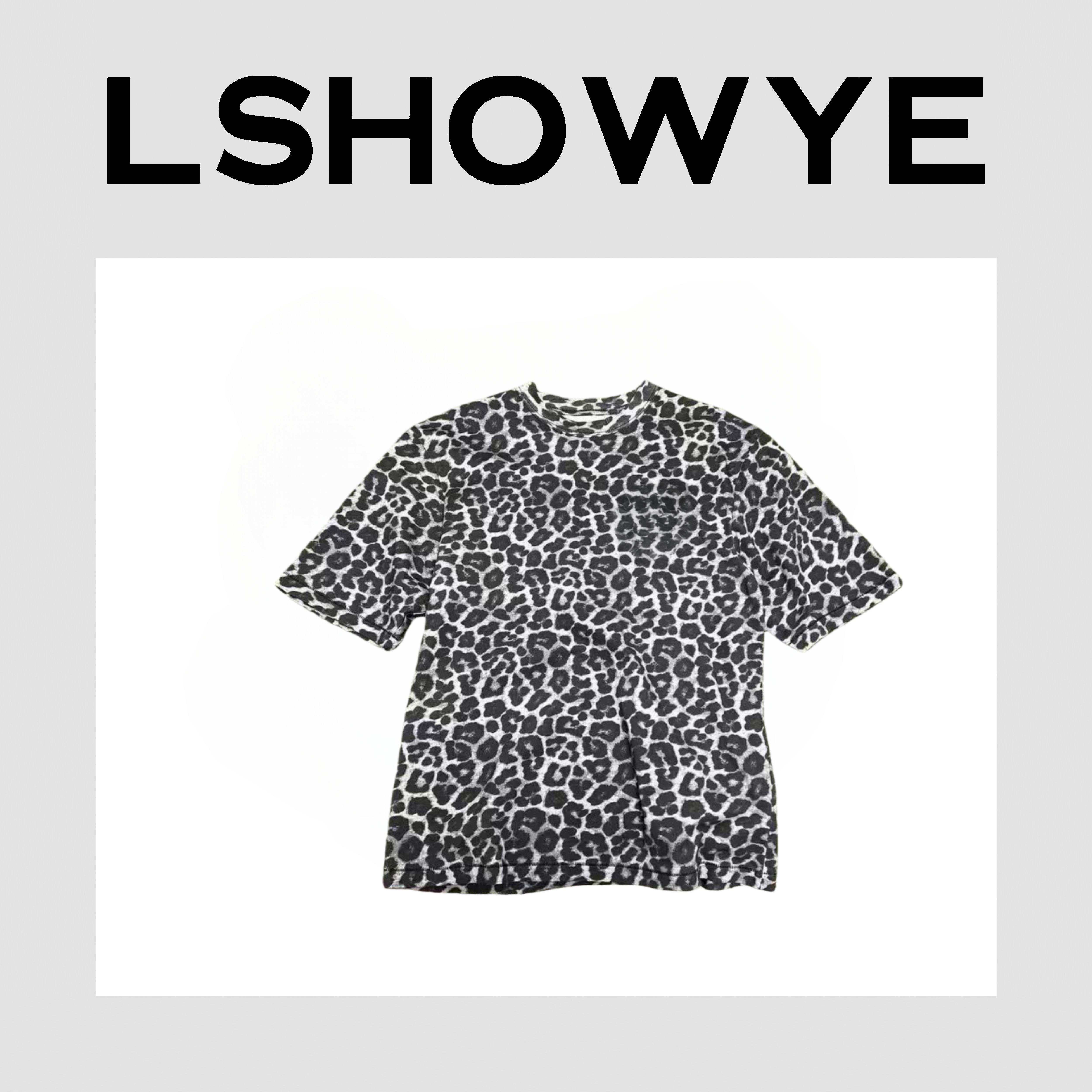 LSHOWYE｜灰豹纹短袖T恤 z7276