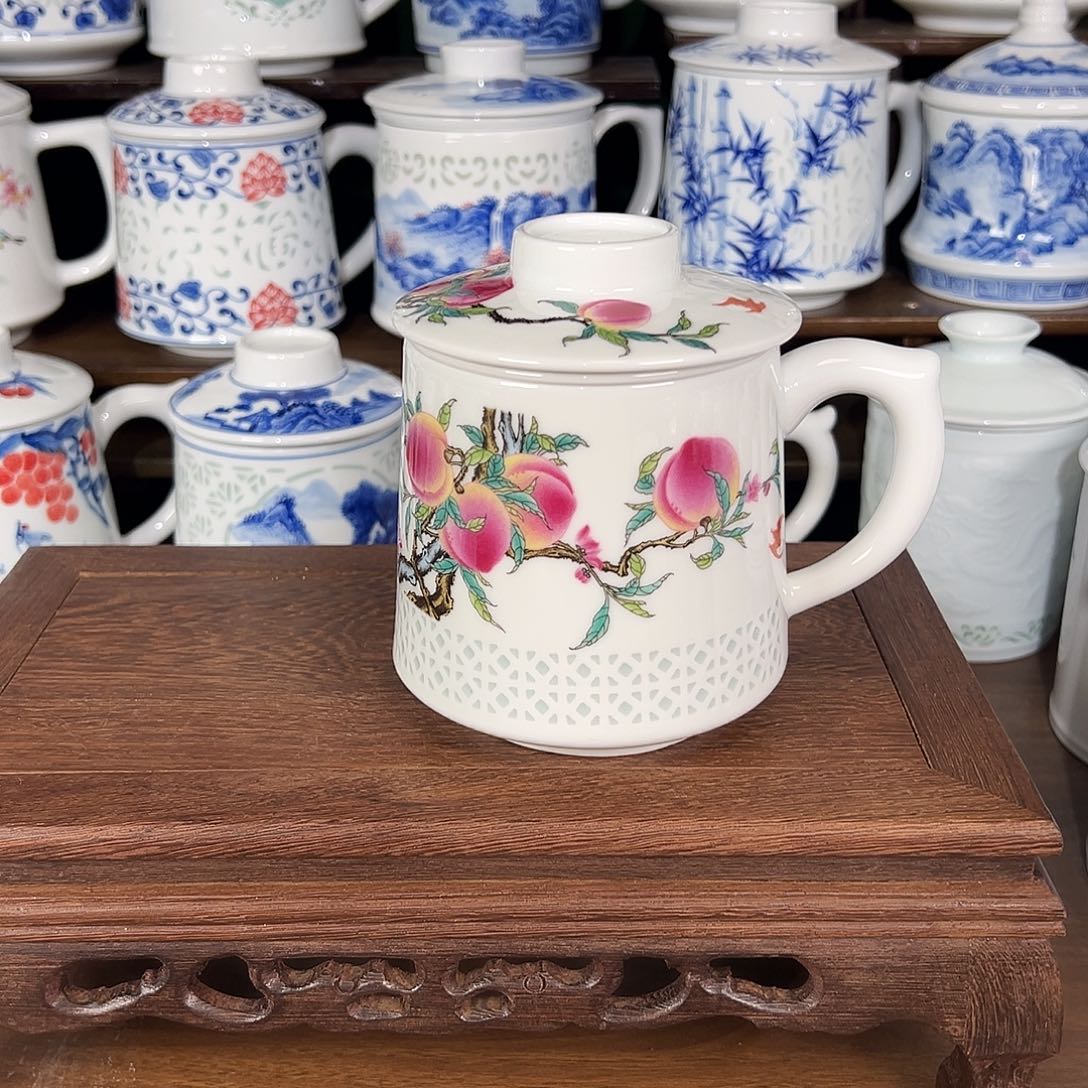 景德镇高温陶瓷办公杯家用