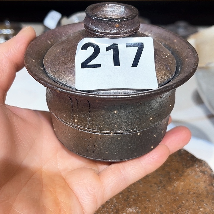 杯高温柴烧陶泥盖碗