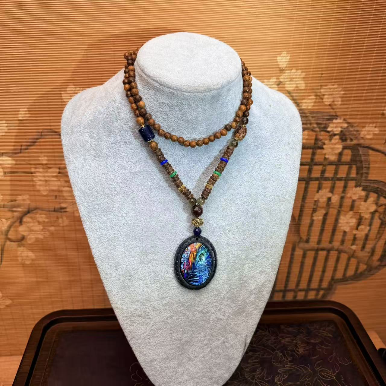 DA1255-花梨木项链（无礼盒）