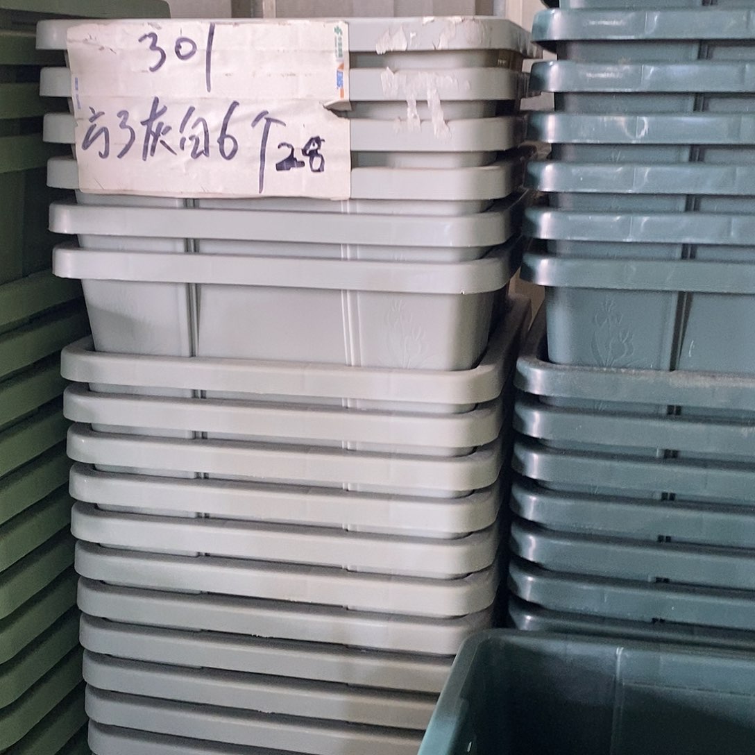 树脂方盆3号灰白色6个无拖