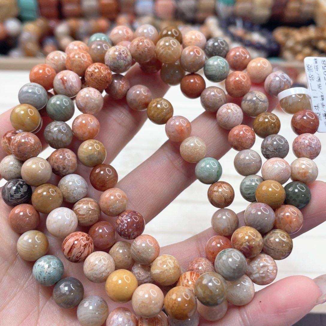 未镶嵌手链硅化珊瑚（珊瑚玉）193