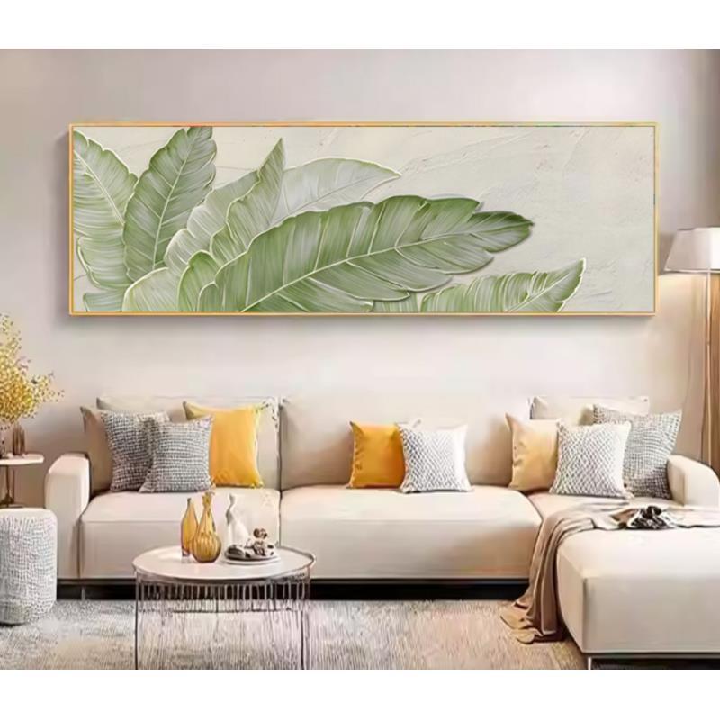 c342简约风格横版客厅沙发背景墙油画装饰画