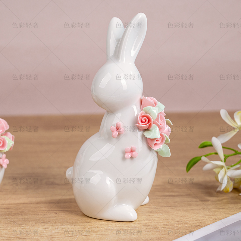 L772 站姿兔兔创意装饰摆件家居饰品现代工艺装饰摆件