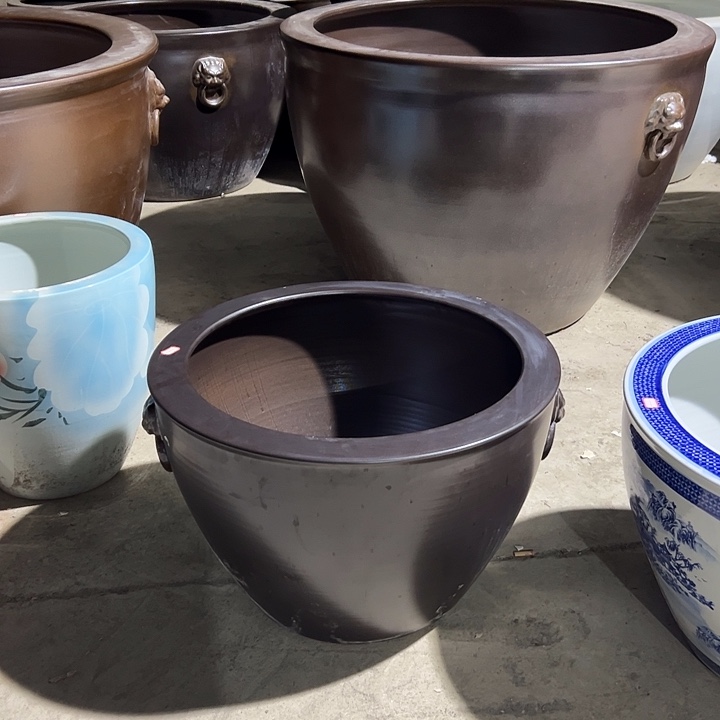 独***由景德镇陶瓷鱼缸直径62高度42