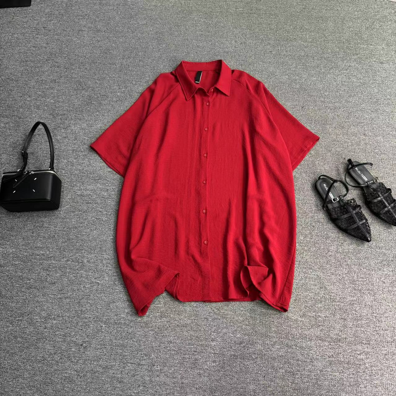 瑶睿安No退No换！！慎拍衬衫欧韩复古碎花衬衣休闲宽松 387