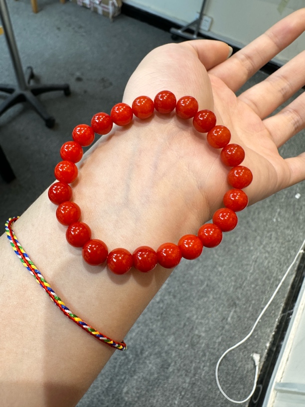 保山南红卡8毫米单圈手串