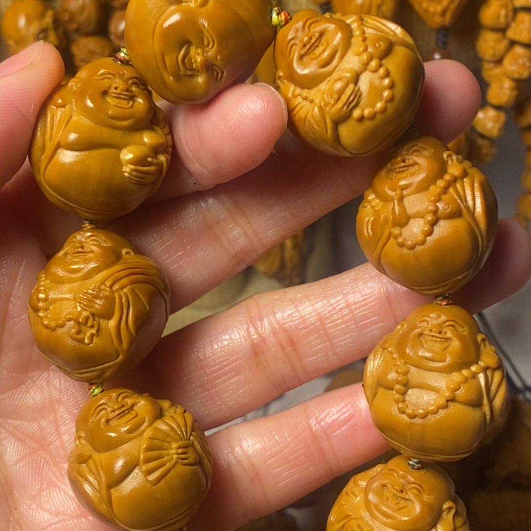 橄榄核手串/手链光面弥勒