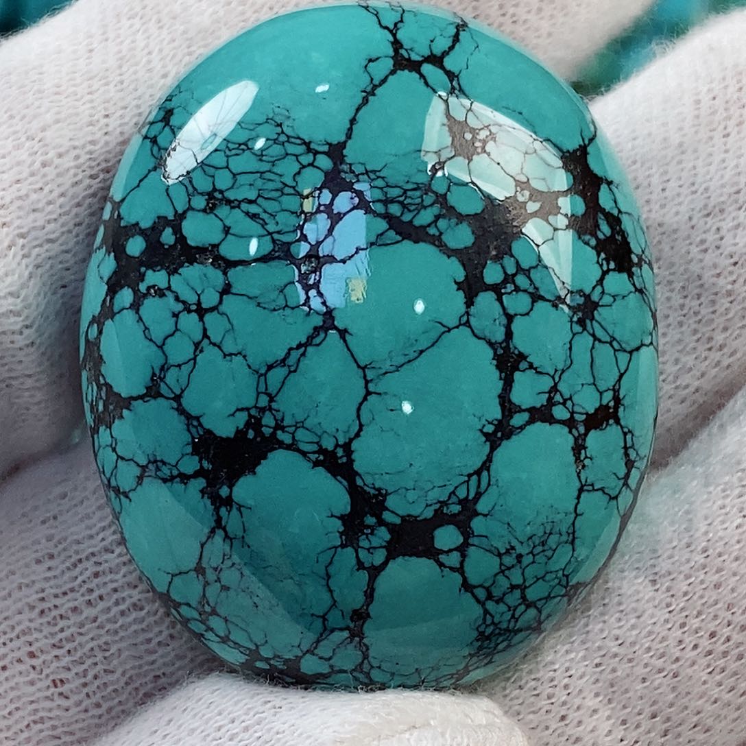 绿松石珠宝奇石未镶嵌老***麻