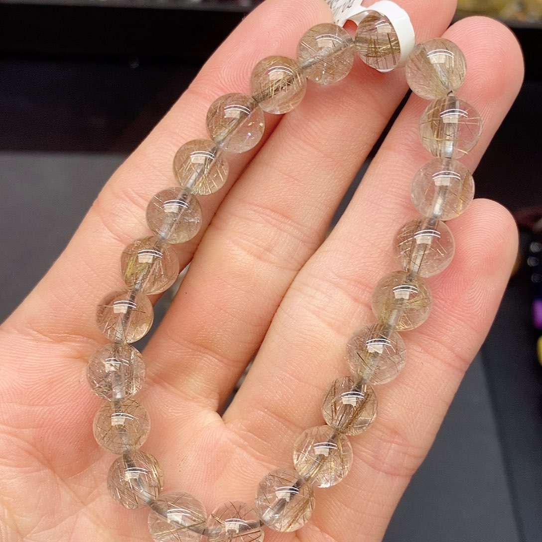 水晶手链未镶嵌11银发8mm