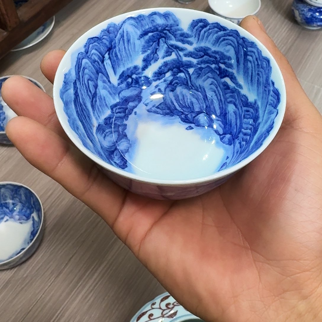 瓷片y***v当代景德镇陶瓷手绘茶具