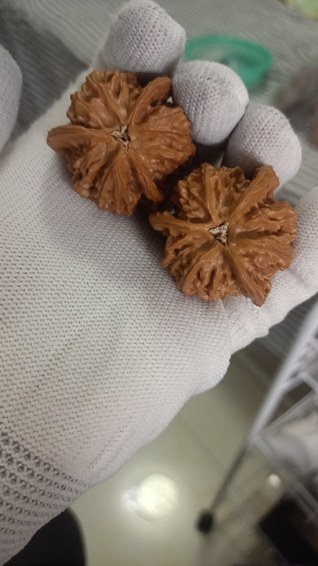 官帽人奔三棱文玩核桃异型43