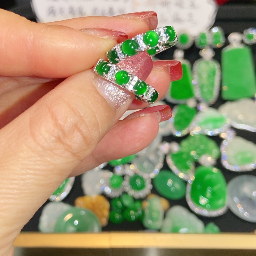 【闪购商品】未镶嵌翡翠耳饰天然翡翠