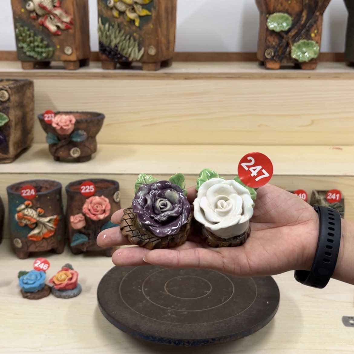 【闪购商品】紫砂花盆247号摆件两个%%%%%