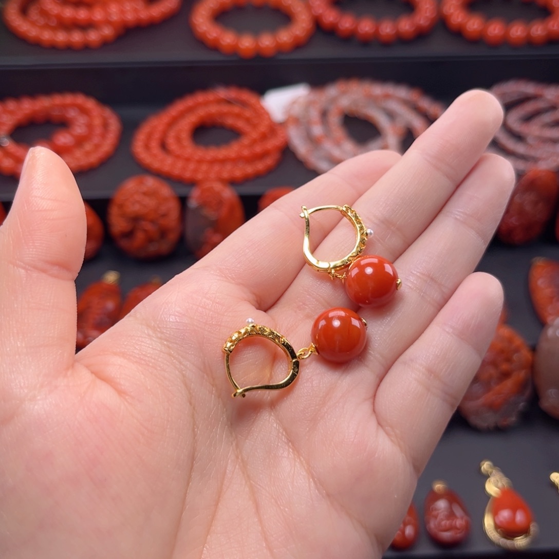 南红玛瑙南红银S925镶嵌