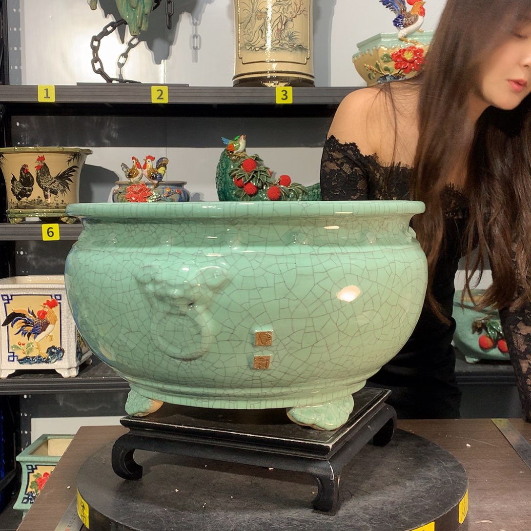 电***足高温烧制石湾盆花盆