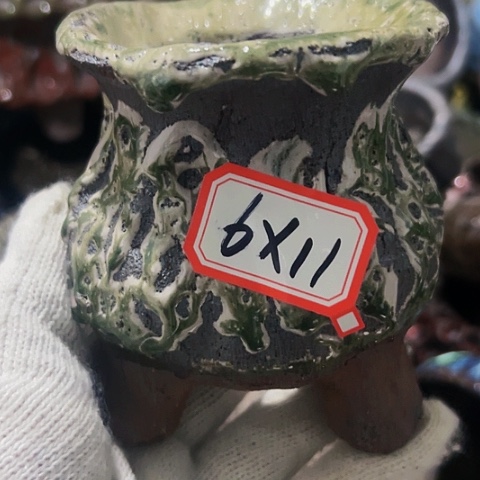 红陶粗陶花盆手工