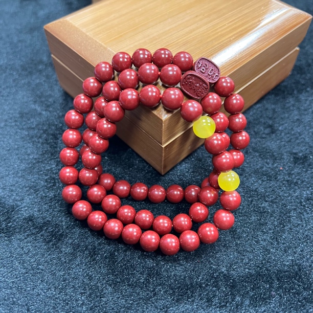 含辰砂工艺品经典九紫离火朱砂手串项链