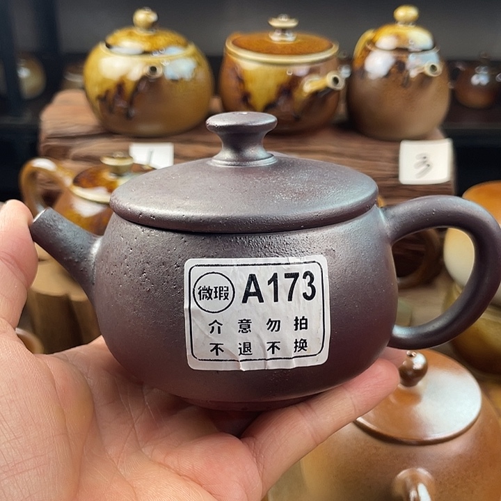 建水紫陶紫泥柴烧壶
