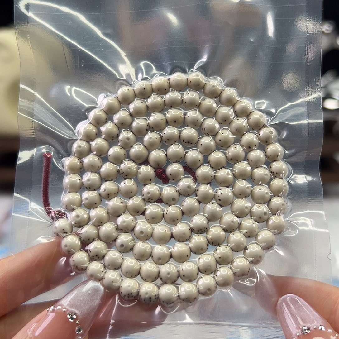 星月菩提手串小琴原白6圆半壁大留白108