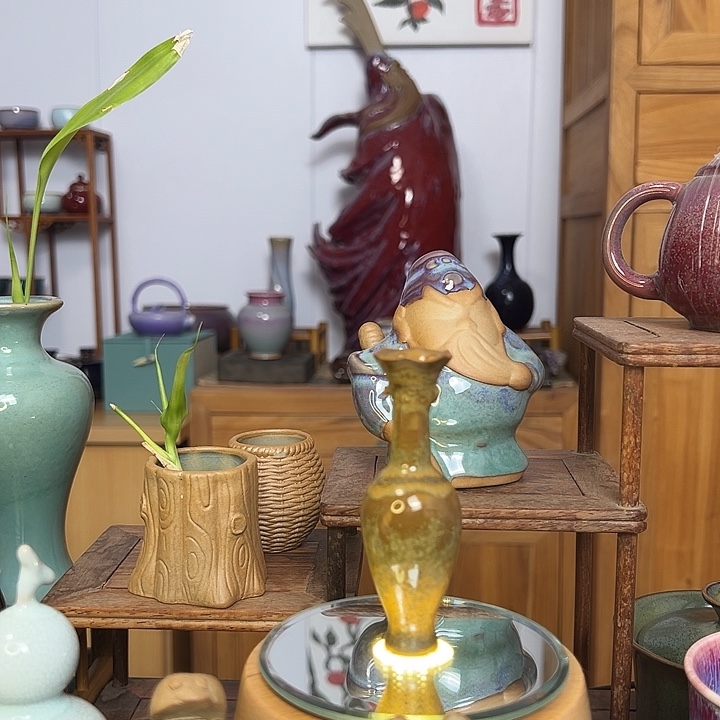 董少许手工茶瓶小花器