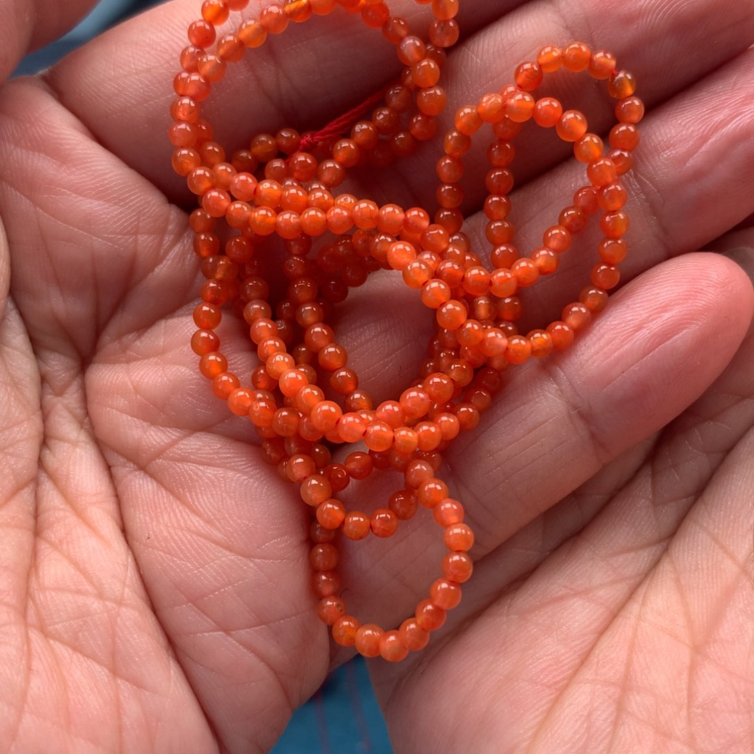 南红玛瑙未镶嵌瓦西小米链