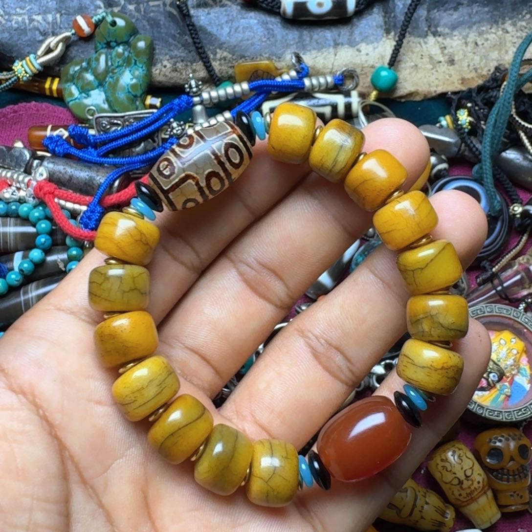 金刚菩提手串牦牛骨48