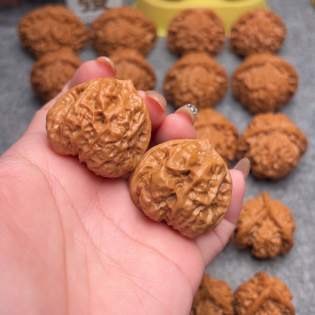 把件文玩核桃精品三角蛤蟆头37+