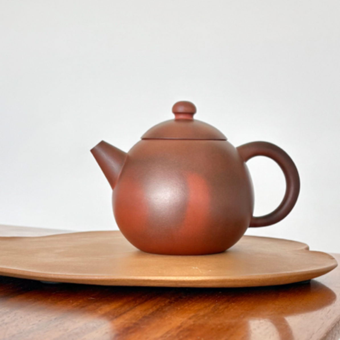 龙窑柴烧《龙旦》290CC上等紫泥香樟木紫砂茶壶一等品真品