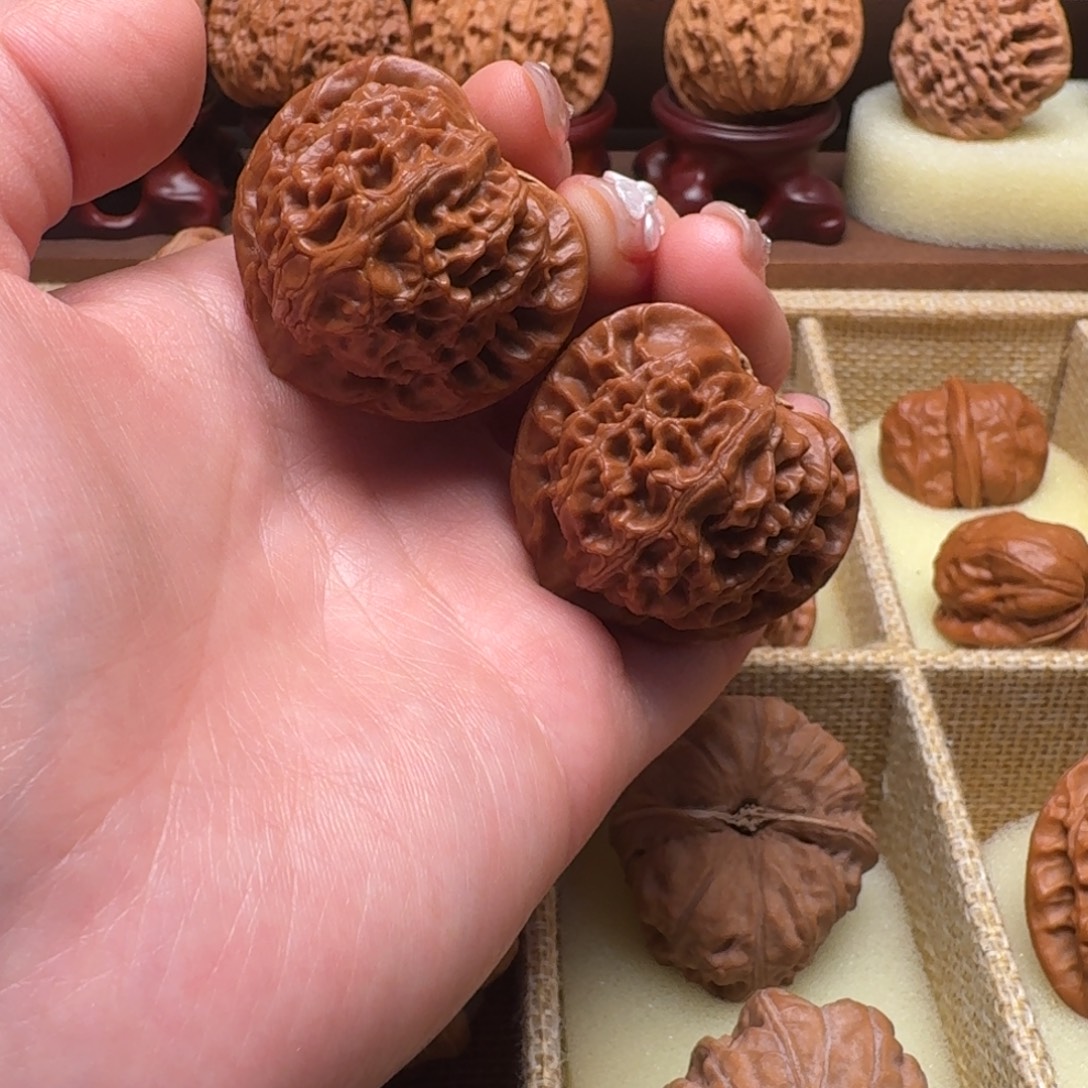 吊坠文玩核桃38桃心宫灯